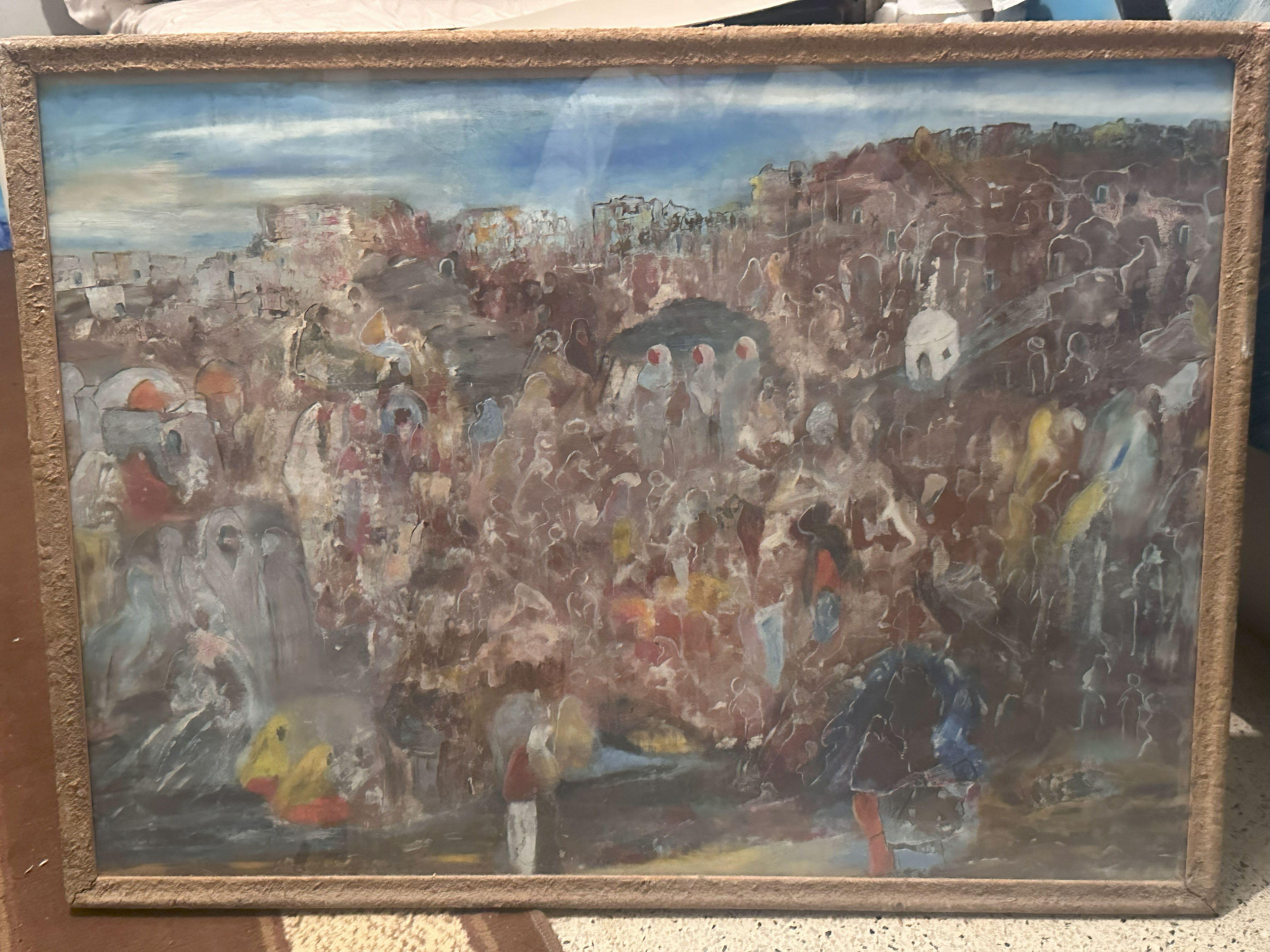 Acrylique sur carton..82/98..titre la culture de masse